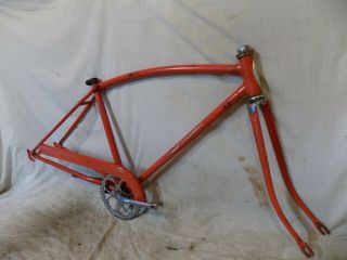 1970s Schwinn Collegiate Stingray Orange Manta Ray Muscle Bike Frame Fastback