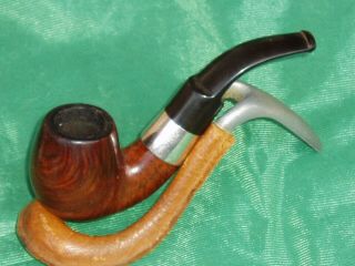 Antique Silver Banded " Civic " Chester Hallmarks Estate Pipe