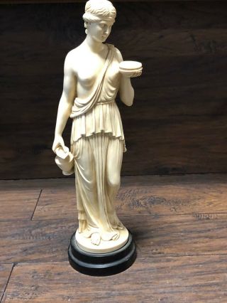 30220 Vintage 1920s Alabaster Greek Goddess Sculpture G.  Ruggeri Bianchi Italy