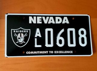 Nevada Real Nfl Raiders Las Vegas License Plate Football Car Tag Auto 1