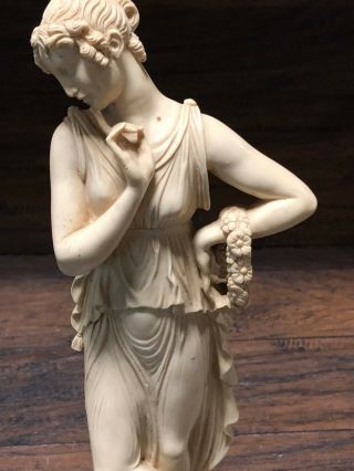 30221 Vintage 1920s Alabaster Greek Goddess Sculpture by G Ruggeri Bianchi Italy 2