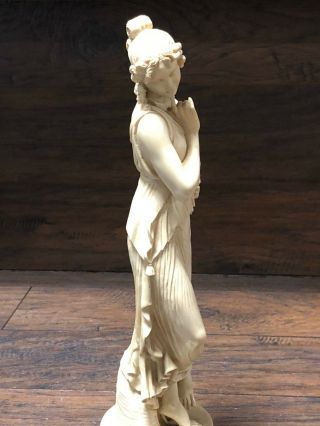 30221 Vintage 1920s Alabaster Greek Goddess Sculpture by G Ruggeri Bianchi Italy 4