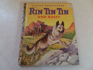 Rin Tin Tin And Rusty,  A Little Golden Book,  1955 (vintage Children 