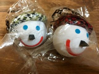 Golfing Jack In The Box Antenna Ball Collectables,  Set Of 2 With Beret Hats