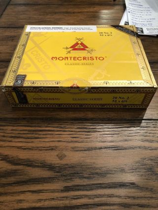 Montecristo 20 Especial No.  2 - Classic Series Cigar Box - Empty