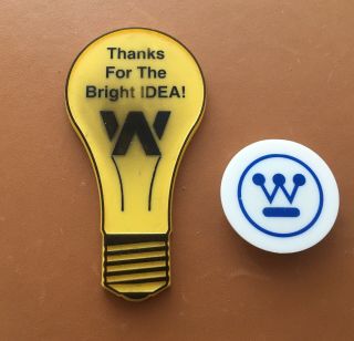 2 Vintage Westinghouse Electric Company Magnets Plastic