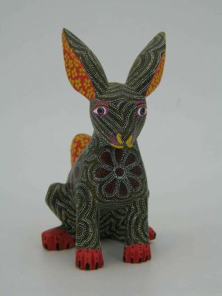 Oaxacan Wood Carving Bertha Cruz Rabbit Oaxaca Mexican Folk Art