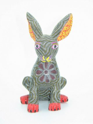 Oaxacan Wood Carving Bertha Cruz Rabbit Oaxaca Mexican Folk Art 3