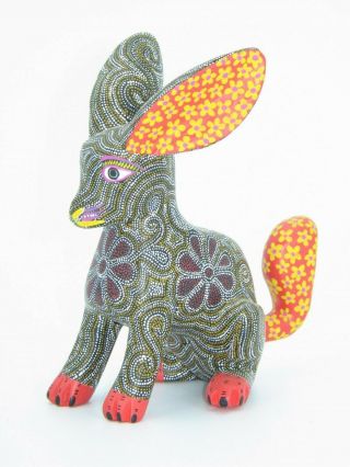 Oaxacan Wood Carving Bertha Cruz Rabbit Oaxaca Mexican Folk Art 4