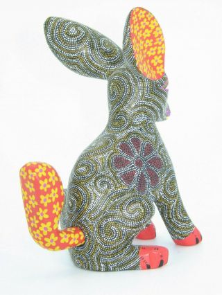 Oaxacan Wood Carving Bertha Cruz Rabbit Oaxaca Mexican Folk Art 7