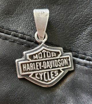 Harley Davidson Bar & Shield Logo Pendant Sterling 925
