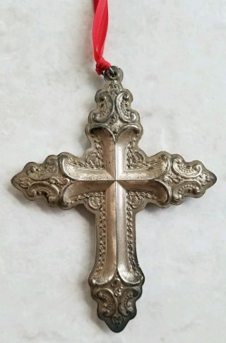 WALLACE 2002 STERLING SILVER CROSS CHRISTMAS ORNAMENT 363 3