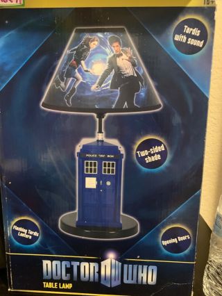 Doctor Dr Who Tardis Table Lamp Blue Phone Police Call Booth Sounds Lights