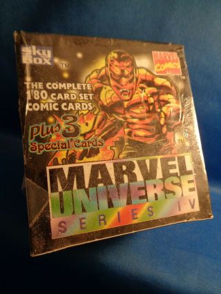 Marvel Universe / Series Iv - 1993 Skybox Factory Set (1) Box Lqqk