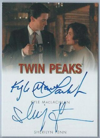 Twin Peaks 2018 Rittenhouse Kyle Maclachlan,  Sherilyn Fenn Dual Autograph Card