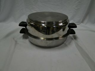 Rena Ware 9 1/2 " Skillet Pan W Dome Lid Cookware 3 - Ply 18 - 8 Stainless Steel