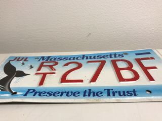 MASSACHUSETTS Preserve The Trust WILDLIFE WHALE License Plate JULY 7