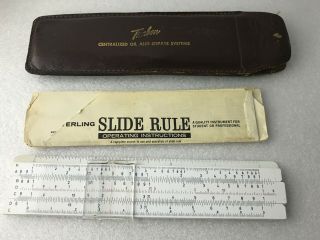 Vintage Hoffman Slide Rule With Case,  No.  601 Dto Trabon Oil & Grease Systems