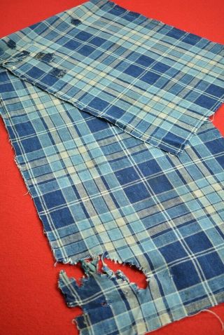 Zx38/95 Vintage Japanese Fabric Cotton Antique Boro Patch Indigo Blue Shima 49 "