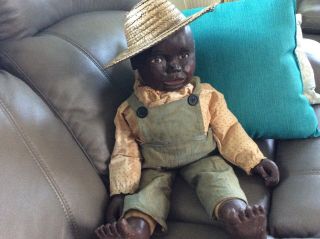 Arnetts Country Store Black Americana Doll - Joshua - Lg.  25 " - Signed 650/4000