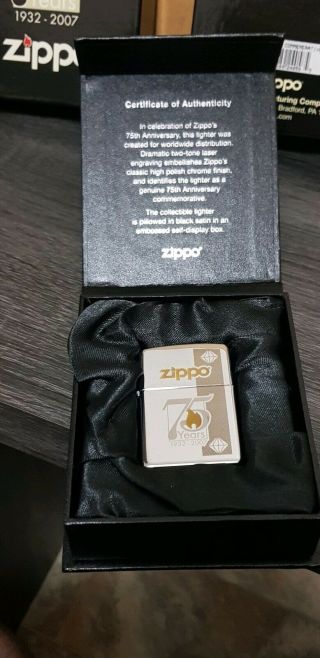 30 Off Zippo Lighter 75th Anniversary Commemorative Edition Circa 2007