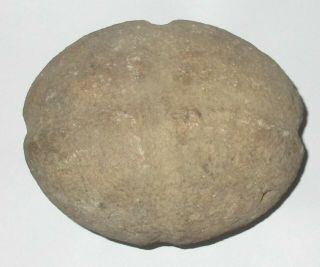 Rare Early Artifact Indian Made Full Double Groove Stone Hammerstone 5 1/4 "