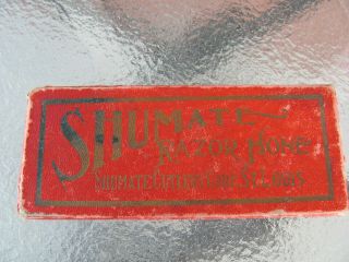 Vintage Shumate Razor Hone Whetstone From Shumate Cutlery Corp.  St.  Louis W/orig