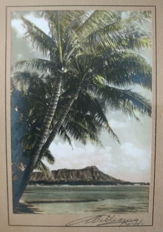 Albumen Photograph Honolulu Hawaii Pencil Signed J J Williams 1880 - 1920