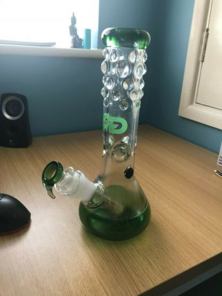 Grace Glass Beaker Ice Bong | Green