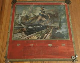 1943 Pennsylvania Railroad (prr) Calendar " Serving The Nation ",  As - Is