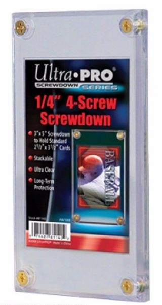 Ultra - Pro 3 " X 5 " 4 Screw Screwdown Frame For Standard Size Trading Cards 10 Pk