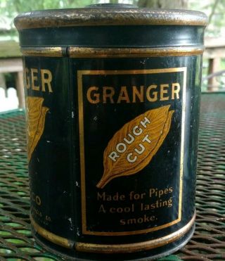 Vintage Granger Rough Cut Pipe Tobacco Knob Top 