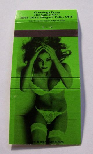 Rare Matchbook Cover Sexy Pin Up Risque Woman Female Lovely Lady 3