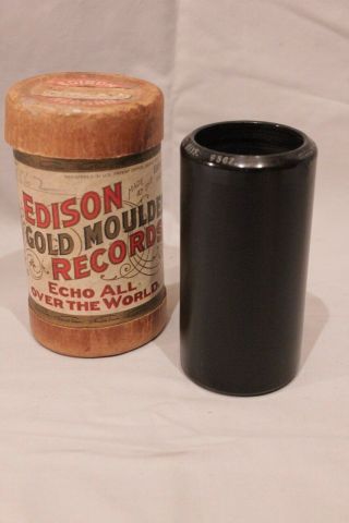 Edison Gold Moulded Records Cylinder Record W/ Matching Case School Days 9562