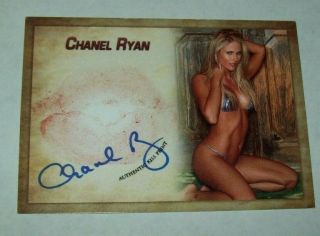 2019 Collectors Expo Bw Model Chanel Ryan Autographed Kiss Print Card
