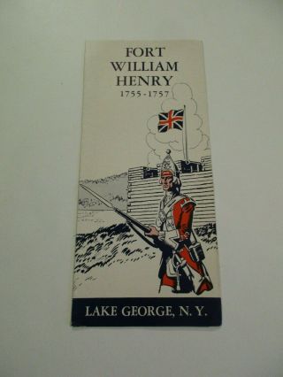 Vintage Fort William Henry Lake George York Brochure Pamphlet Box V