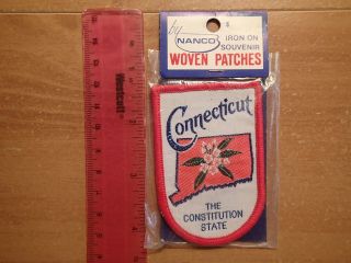Vintage Patch - Connecticut - The Constitution State/state Flower - Embroidered