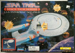 1995 Star Trek Next Generation Uss Enterprise Space Talk Playmates Ncc - 1701 - D