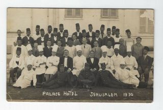 Photo British Palestine Photo Palace Hotel Staff Jerusalem 1930