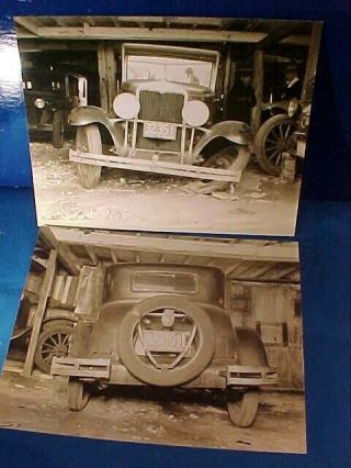 2 - 1930 Wrecked Auto Massachusetts State Police Photographs