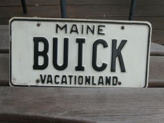 Maine Buick License Plate