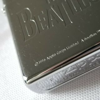 The Beatles Zippo lighter 1996 Apple corp.  silver color minor scratches 3