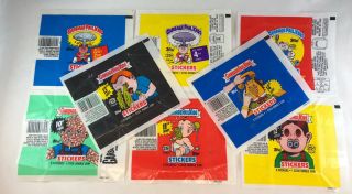 Garbage Pail Kids Cards Gpk 8 Diff Unfolded Wrappers Series 2 4 6 10 11 12 13 14