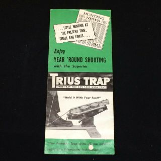 Vintage Trius Trap Clay Pigeon/target Launcher Sales Brochure Guns,  Shooting