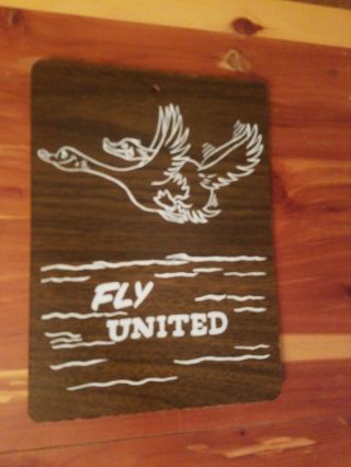 Fly United Sign Vintage