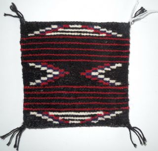 Navajo Miniature Rug 4.  3 X 4.  3 Inch Weaving Chief’s Blanket Variant