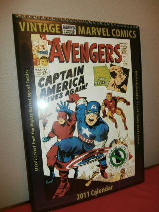 Vintage Marvel Comics 2011 Calendar 12 Month Frame - Ready Covers,