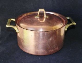 Vintage Paul Revere Usa Signature 1801 - 8 " X 4 " Copper Stock Pot Pan