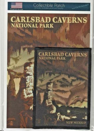 Carlsbad Caverns National Park Souvenir Patch & Post Card 2