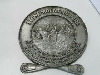 Stone Mountain Park Ga Souvenir Metal/ Stamped/ History Made In Canada